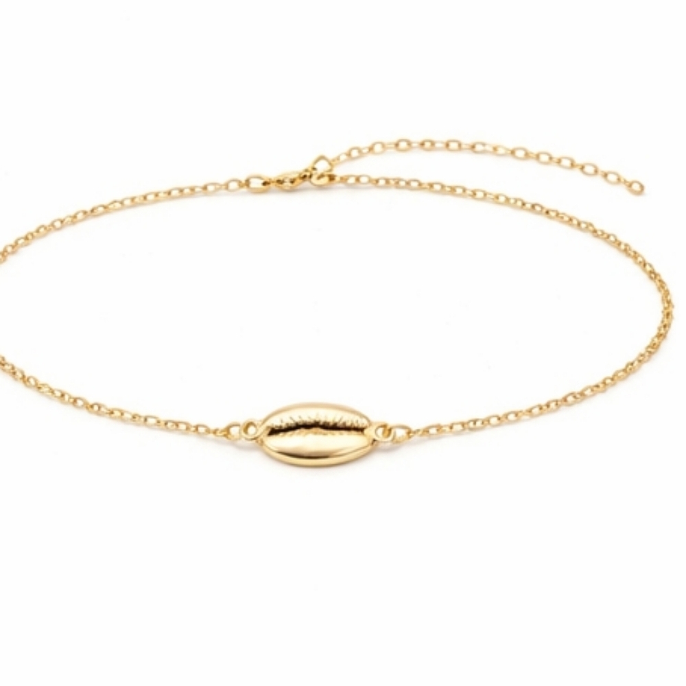 Gold Cowrie Shell Anklet | Beach Shell Anklet | Boho Summer JewGold Shell Anklet